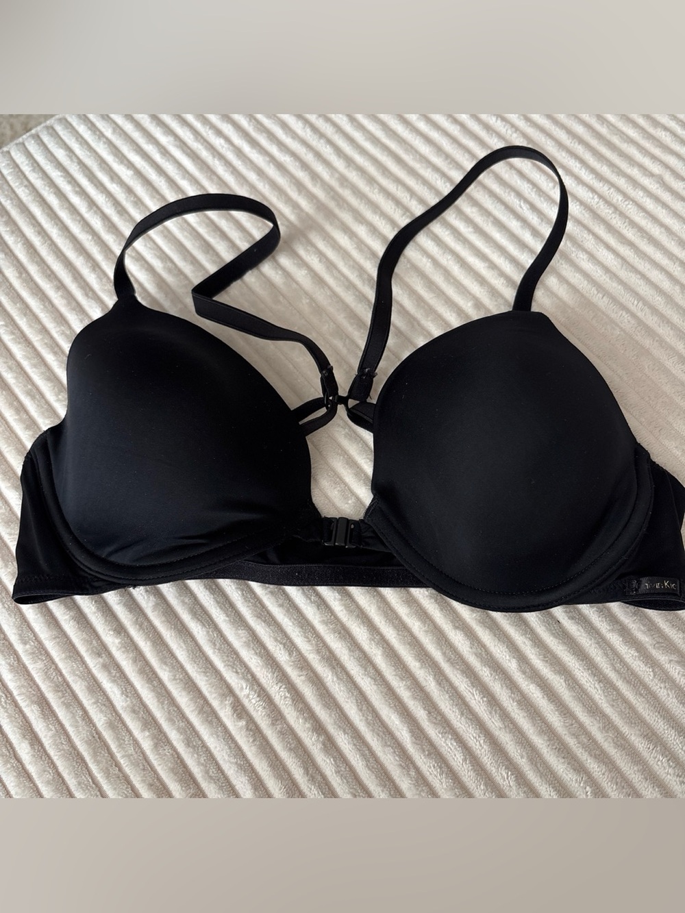 Calvin Klein Black Convertible Front-Close T-Shirt Bra